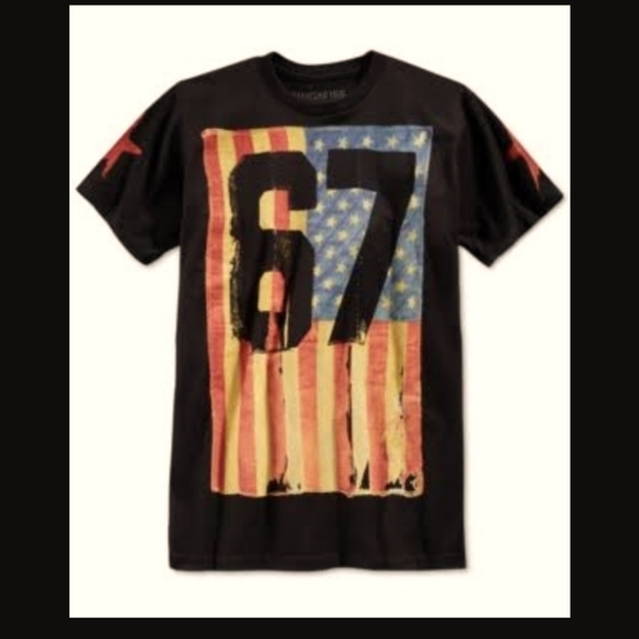 Ring of Fire Other - Men's Ring of Fire Shredded Flag Shirt Size Medium